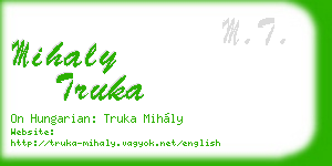 mihaly truka business card
